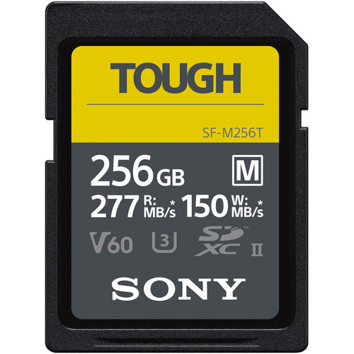 Sony TOUGH-M series SDXC UHS-II Card 256GB, V60, CL10, U3, Max R277MB/S, W150MB/S (SF-M256T/T1)