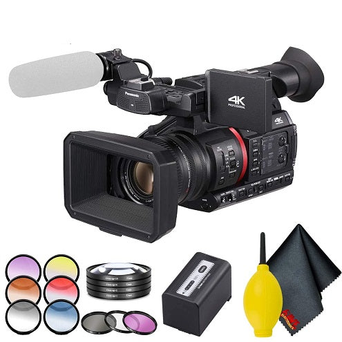 Panasonic AG-CX350 4K Camcorder Accessory Bundle with Cleaning Kit and Filter Kit