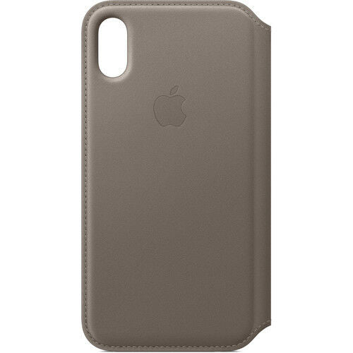 Apple Leather Folio (for iPhone X) - Taupe