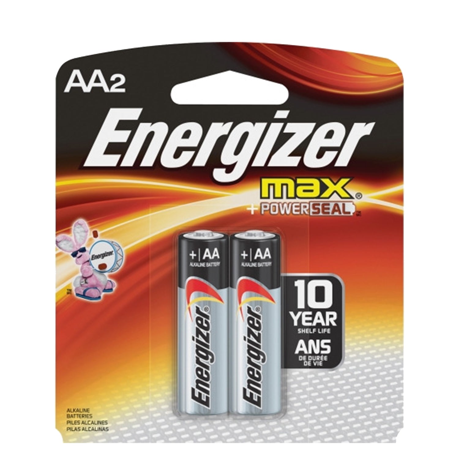 Energizer E91BP-2 AA Size Alkaline General Purpose Battery, AA - Alkaline - 1.5 V DC - 3-2 Packs (6 Batteries Total)