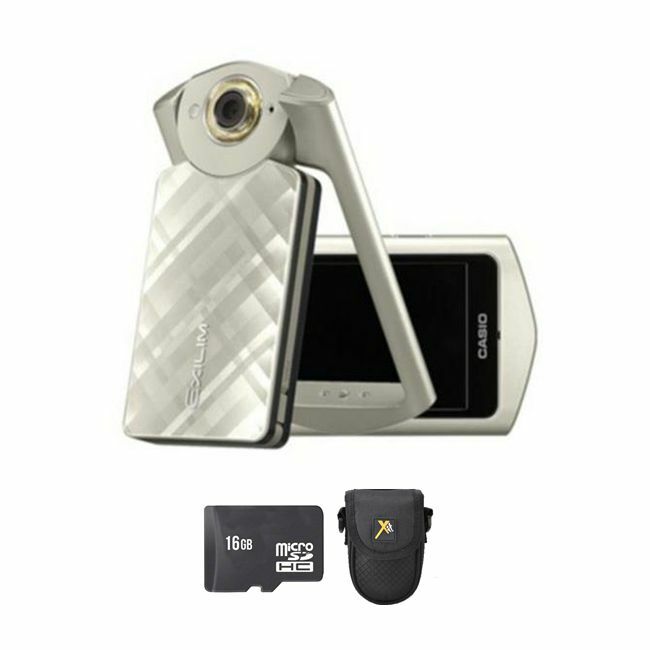 Casio Exilim EX-TR50 Digital Camera - Gold + 16GB & Case