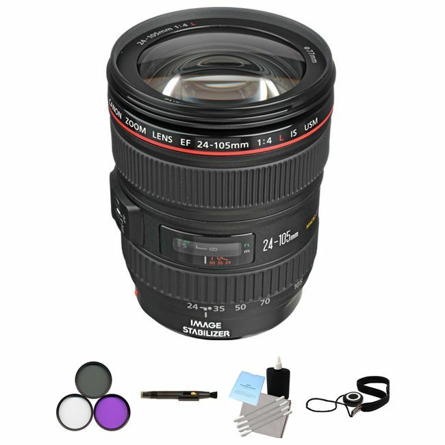 Canon EF 24-105mm f/4L IS USM Autofocus Lens Advanced Bundle