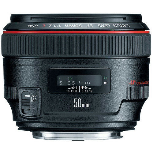 Canon EF 50 mm F/1.2 L USM Lens + UV Filter & Lens Cleaning Kit
