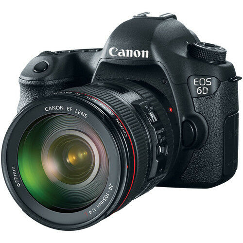 Canon EOS 6D Camera w/ 24-105mm f/4.0L IS USM Lens + 32GB, 2 Batteries Starter Bundle