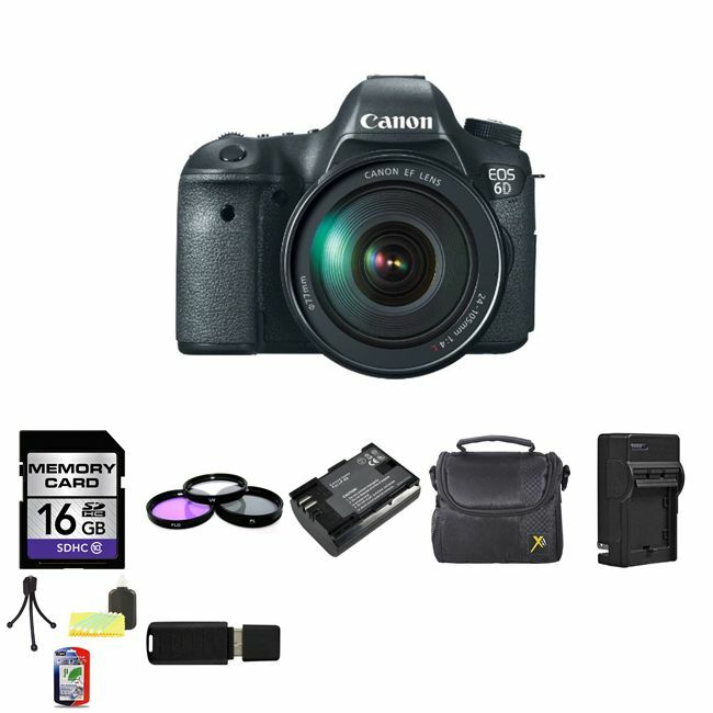 Canon EOS 6D Digital Camera with 24-105mm Lens 16GB Bundle
