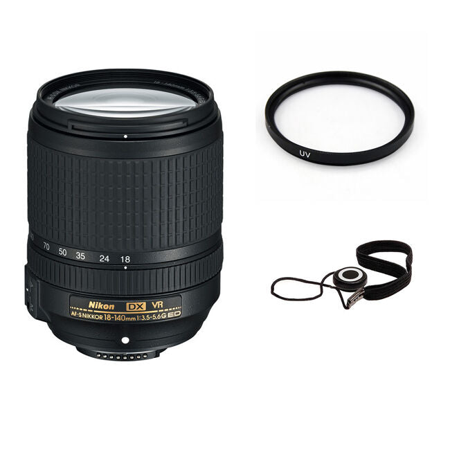 Nikon AF-S DX NIKKOR 18-140mm f/3.5-5.6G ED VR Lens Advanced Bundle