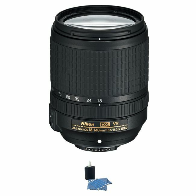 Nikon AF-S DX NIKKOR 18-140mm f/3.5-5.6G ED VR Lens w/Cleaning Kit