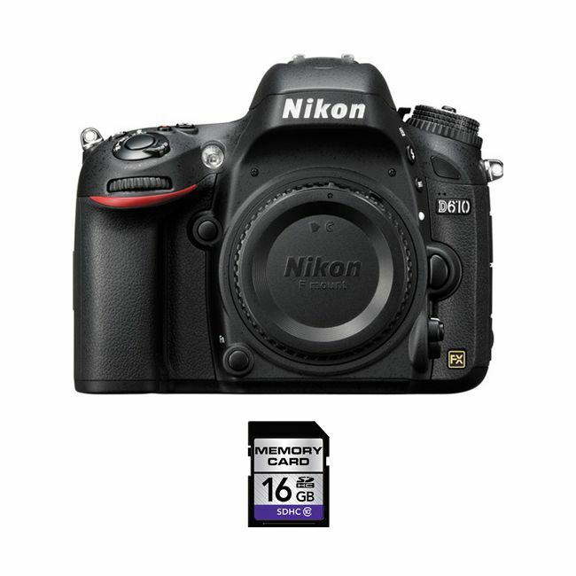 Nikon D610 DSLR Camera & 16GB SDHC Card Bundle