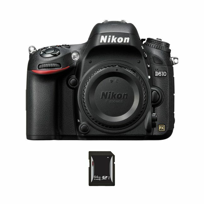 Nikon D610 DSLR Camera & 64GB SDXC Card Bundle