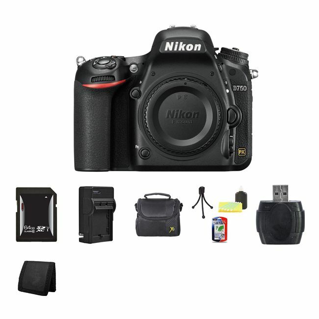 Nikon D750 DSLR Camera Body 64GB  Bundle