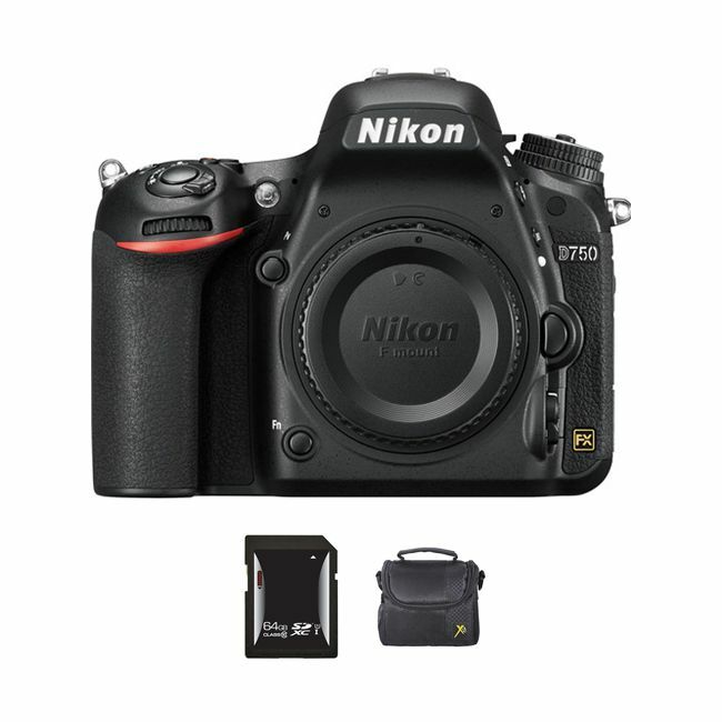 Nikon D750 DSLR Camera + 64GB & Case Bundle