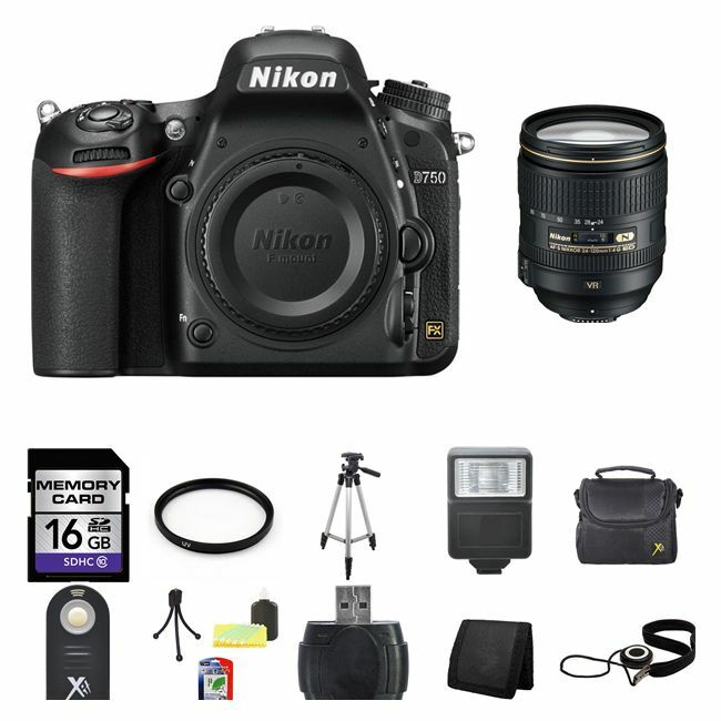 Nikon D750 DSLR Camera w/24-120mm Lens 16GB Complete Kit