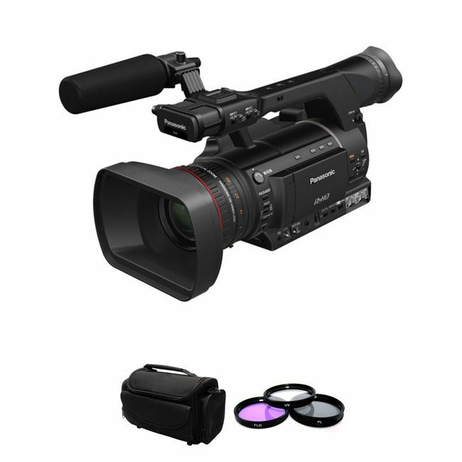 Panasonic AG-HPX250 P2 HD Hand-Held Camcorder + 3PC Filter Kit & Case