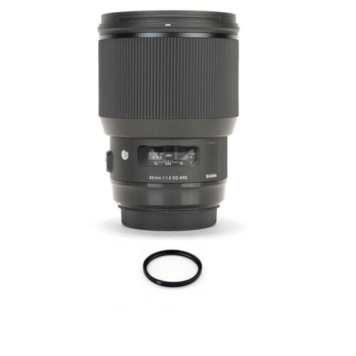 Sigma 85mm f/1.4 DG HSM Art Lens for Nikon F + 86mm UV Filter Bundle