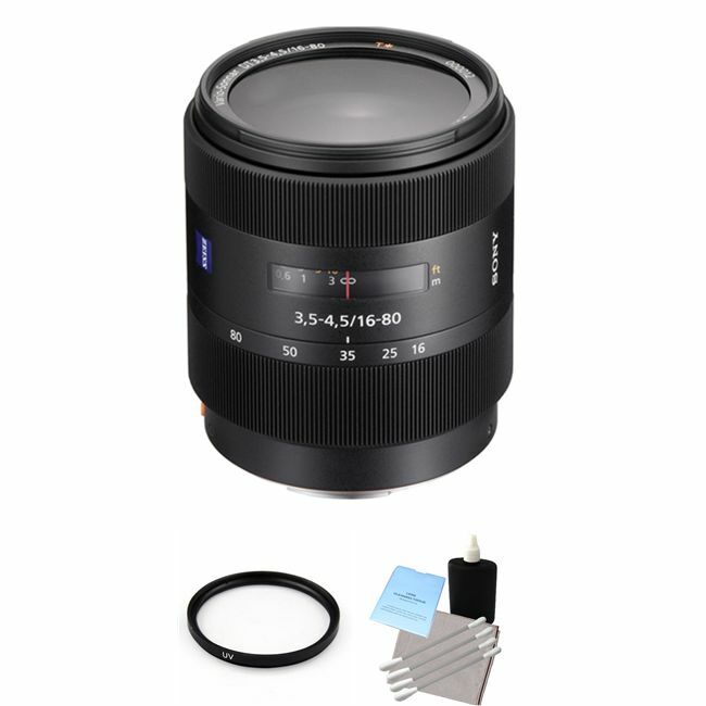 Sony 16-80mm F/3.5-4.5 DT Lens + UV Filter & Cleaning Kit Starter Bundle