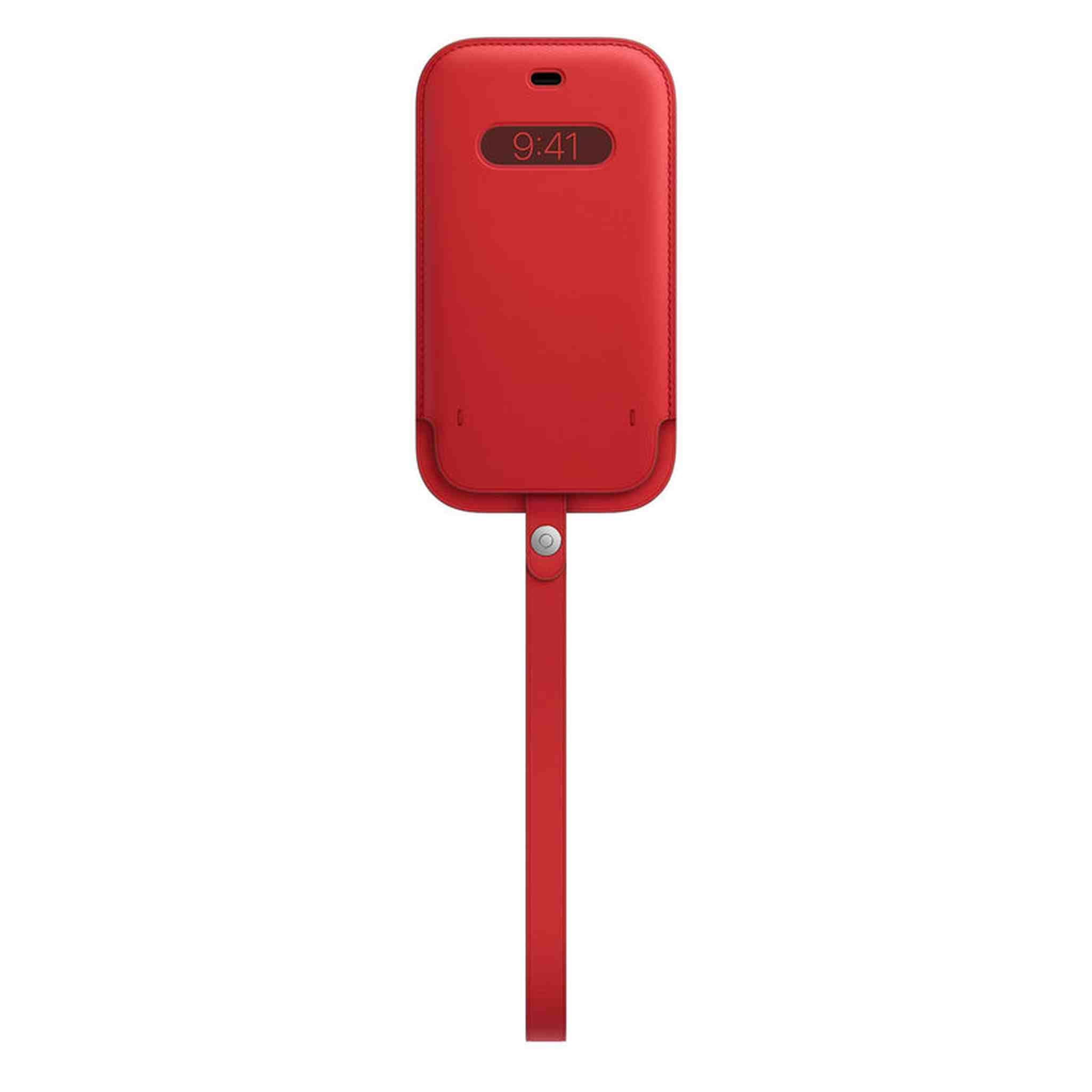 Apple iPhone 12 Mini Leather Sleeve with MagSafe - Product RED Apple