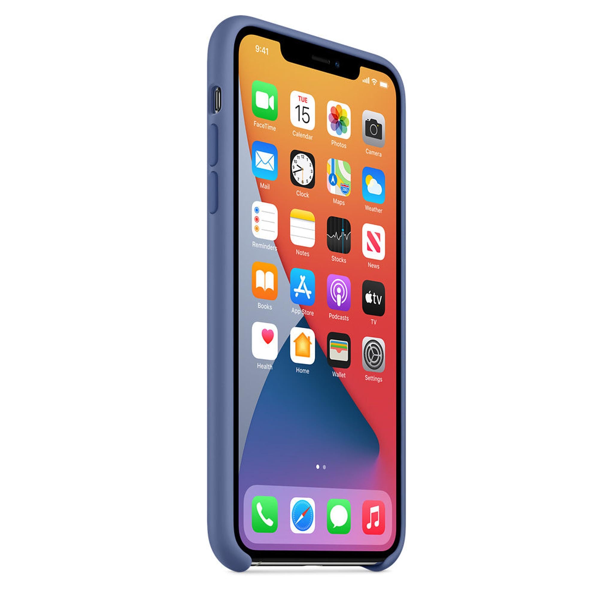 Apple iPhone 11 Pro Max Silicone Case - Linen Blue Apple