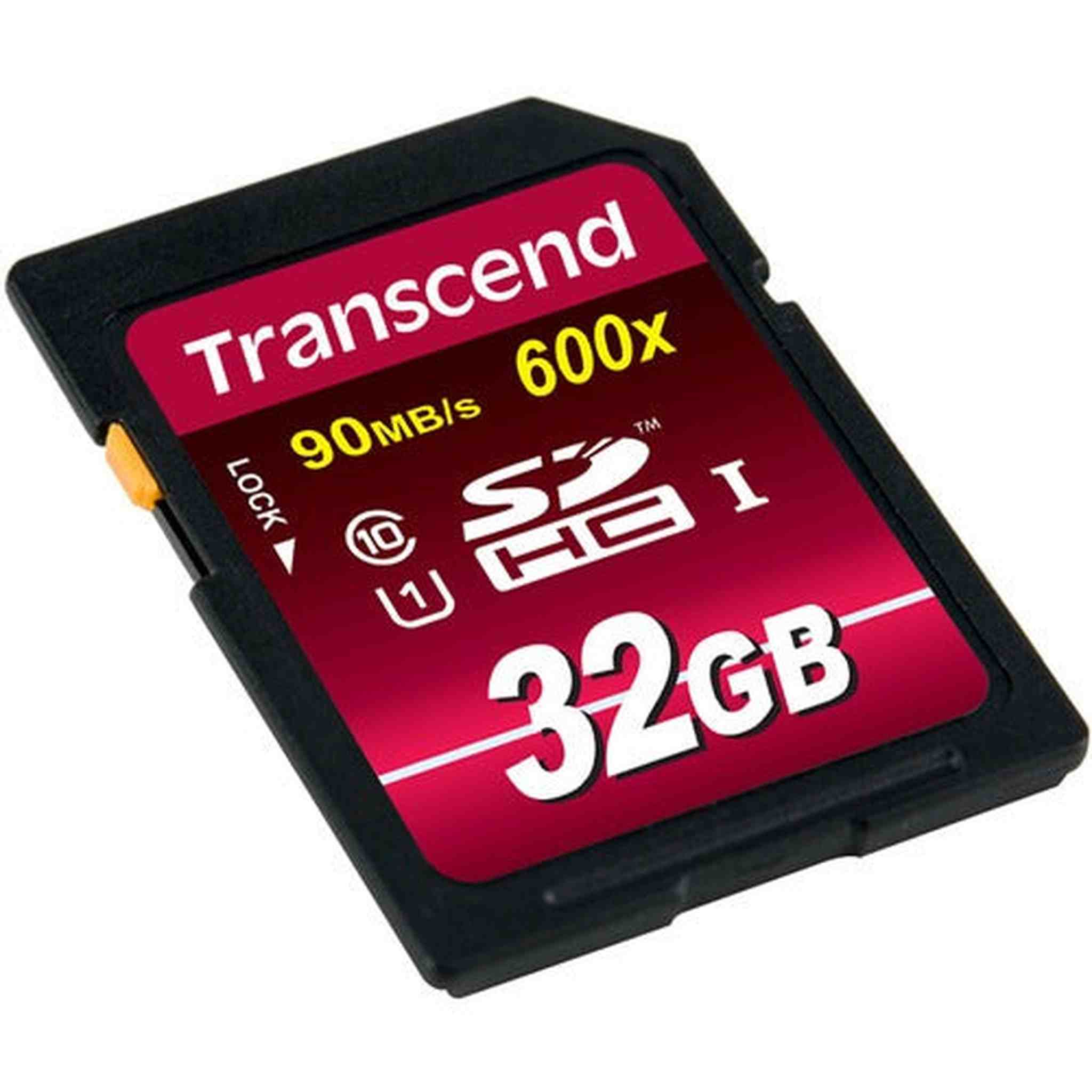 Transcend 32GB SDHC Ultimate 600x Class 10 UHS-I Memory Card TS32GSDHC10U1 - Transcend